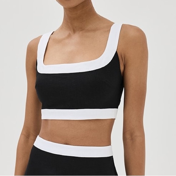 Reformation Tops - Reformation Robbie Linen Top Size 4 LIKE NEW Black/White